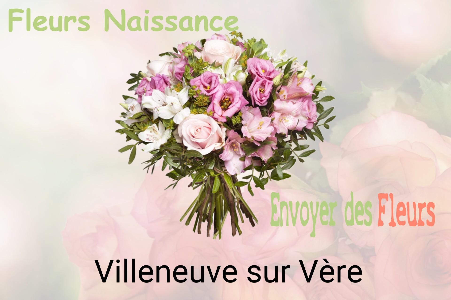 Bouquet de fleurs de naissance livré à Villeneuve-sur-Vère