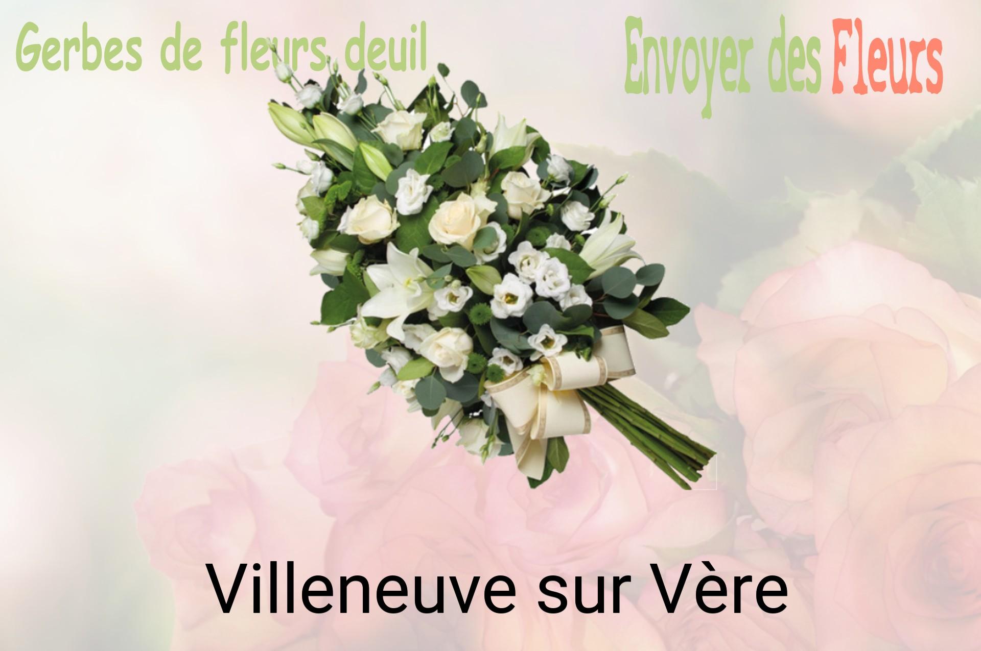 Gerbe de fleurs de deuil livrée à Villeneuve-sur-Vère